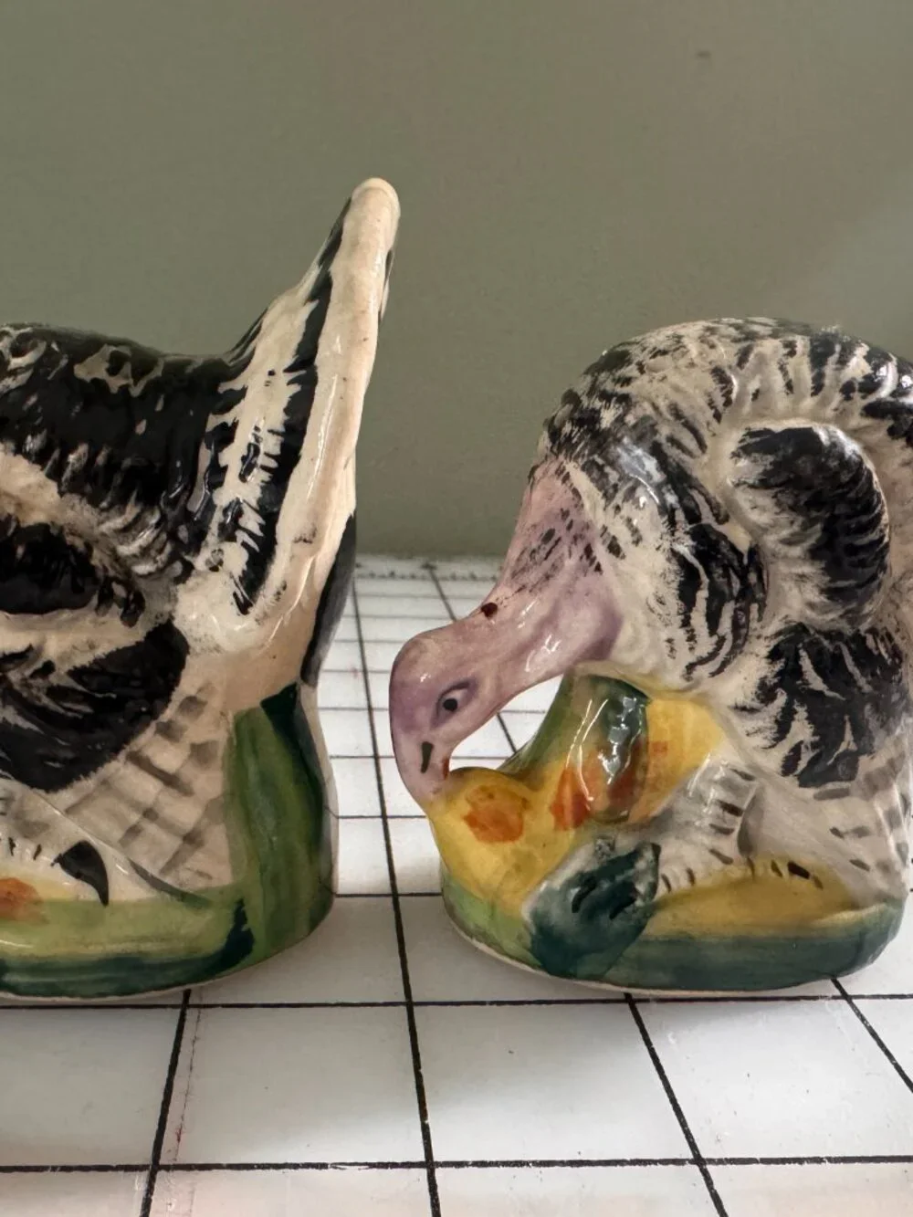 Vintage Turkey Salt Pepper Shakers Made in Japan Hand Painted Thanksgiving Set